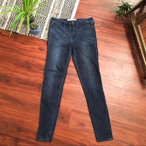 Dark Wash Skinny High Rise Hollister Jeggings
